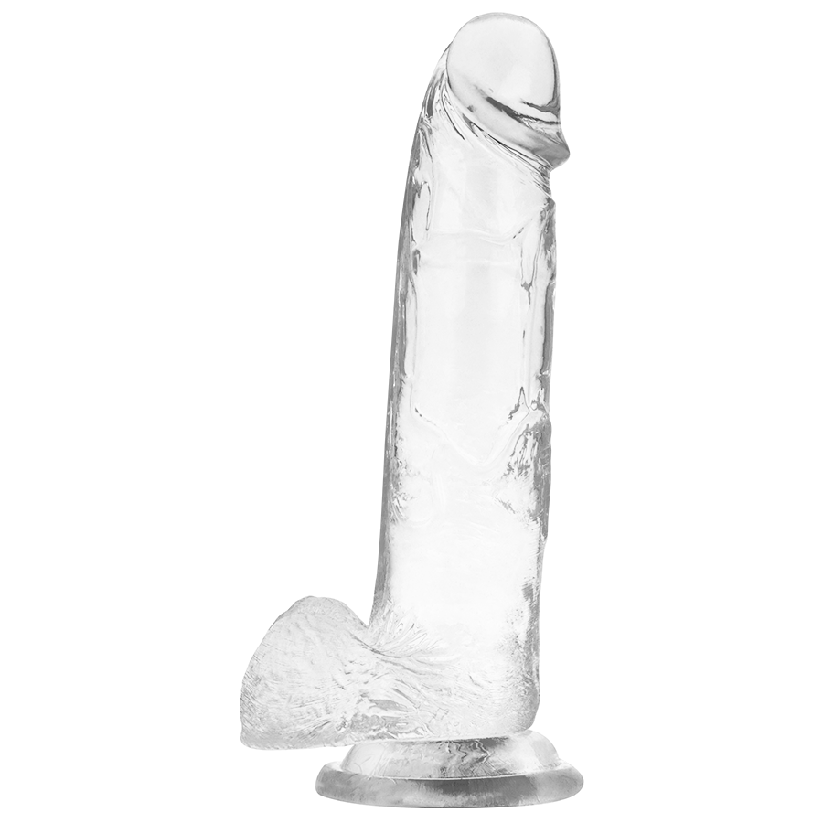Godemiché transparent réaliste avec boules — X RAY