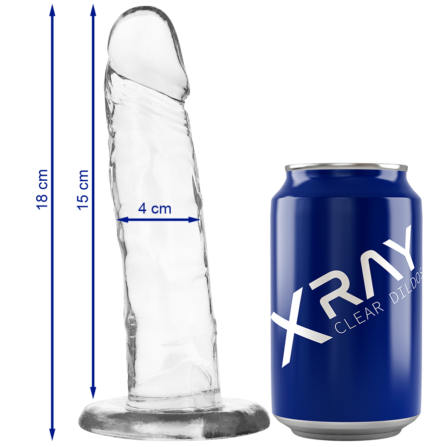 Godet réaliste transparent 18 cm — X RAY