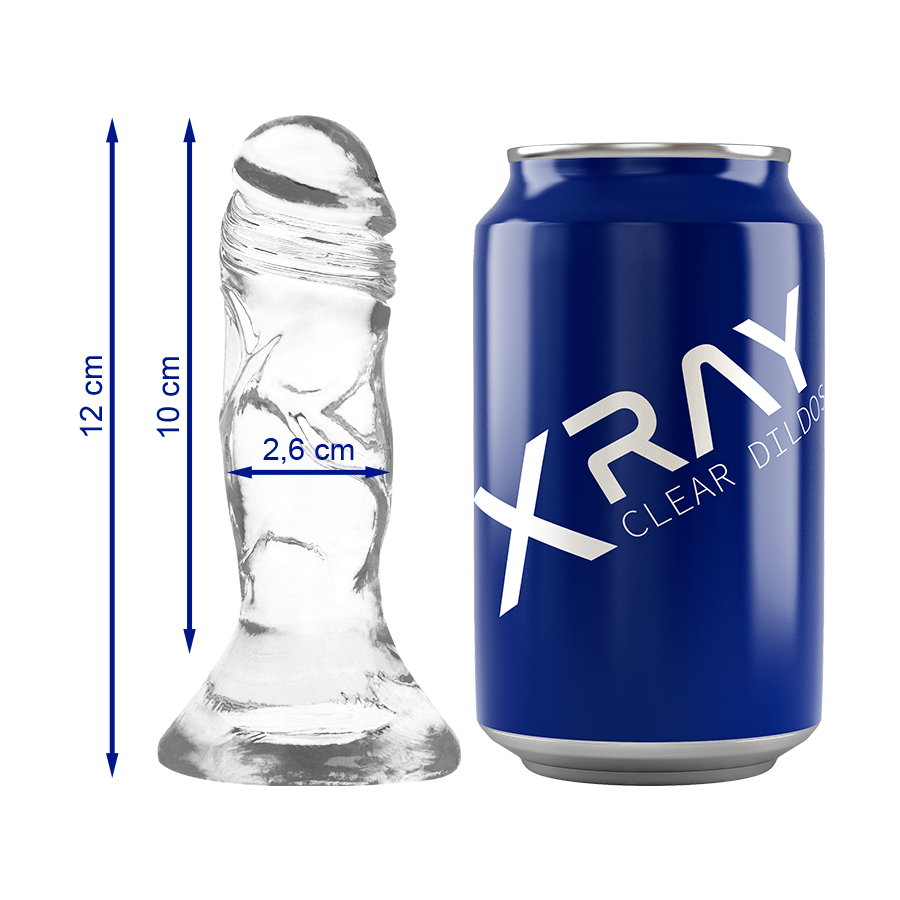 Gode transparent réaliste 12 cm — X RAY