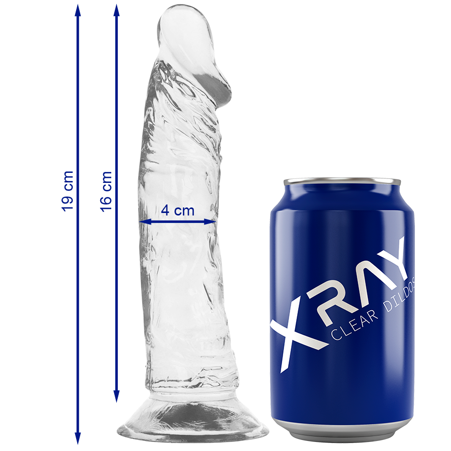 Gode réaliste transparent 19 cm — X RAY