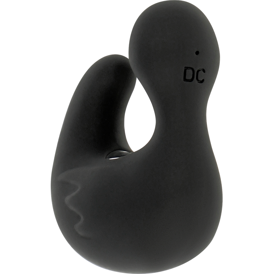 Dé à coudre vibrant rechargeable en silicone — BLACK&SILVER
