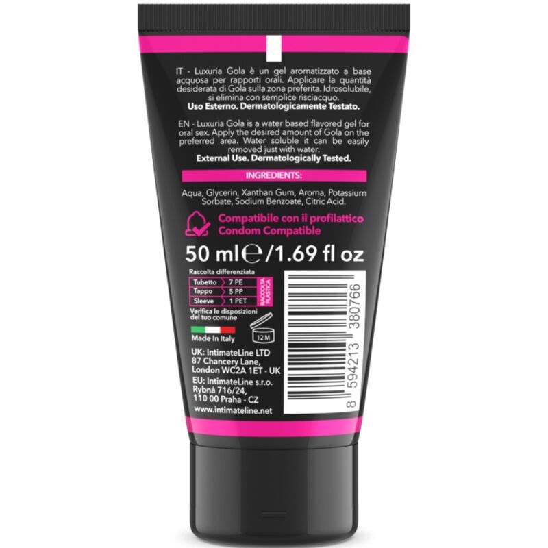 Gel oral de sabor cereja — INTIMATELINE LUXURIA