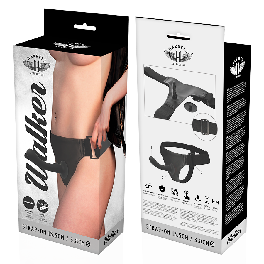 Harnais click avec phallus stimulateur point G — HARNESS ATTRACTION