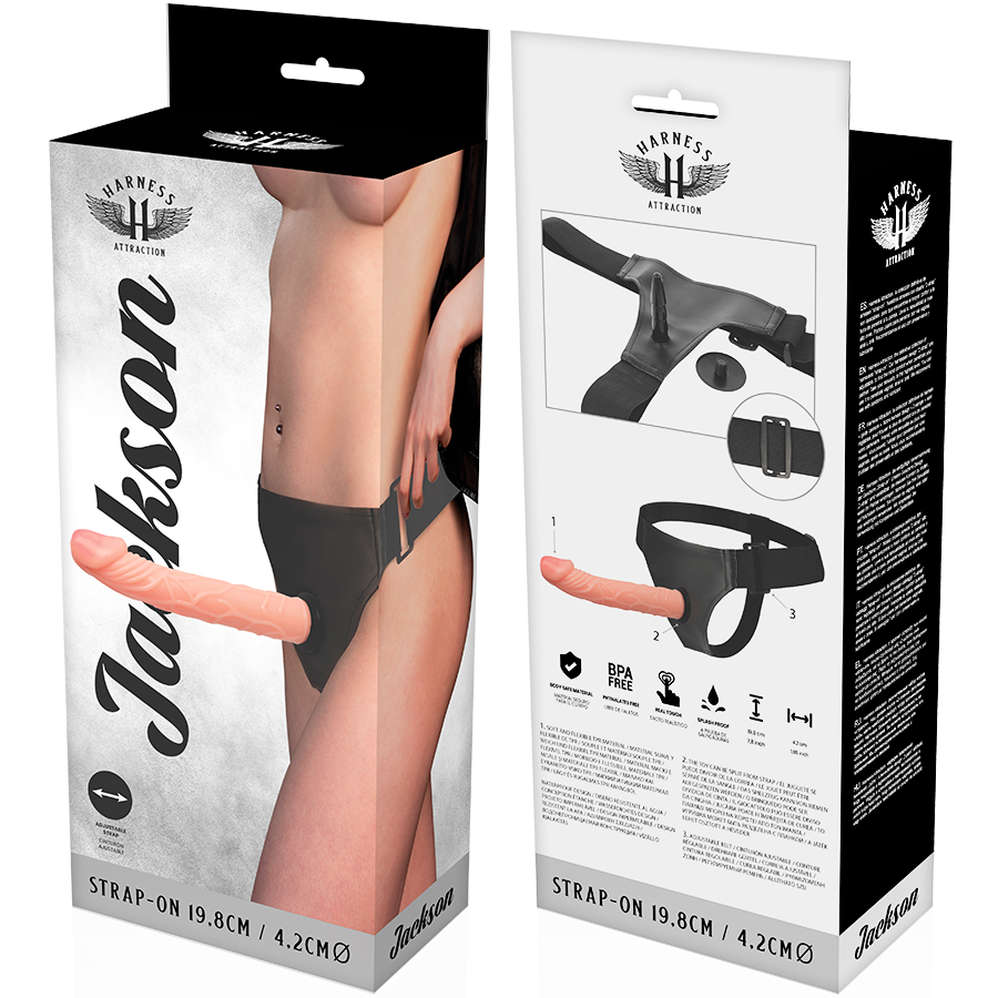 Harnais click avec pénis réaliste 19,8 cm — HARNESS ATTRACTION