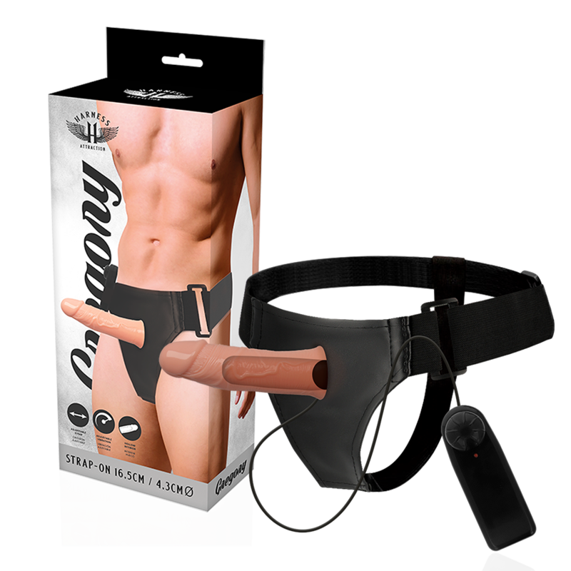 Harnais creux vibrant Gregory Hollow avec vibromasseur — HARNESS ATTRACTION