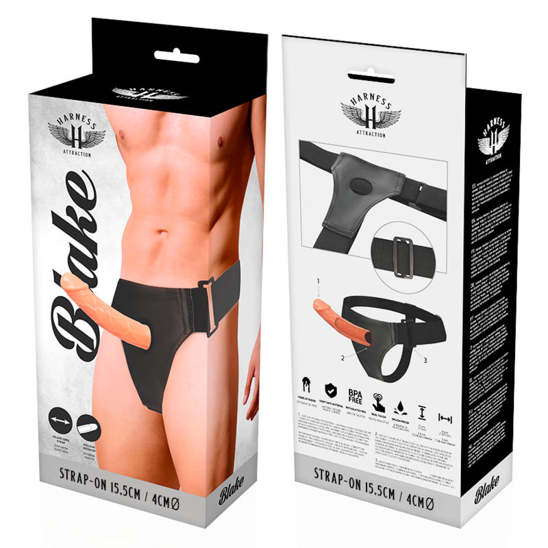Harnais creux réaliste Blake 15,5 cm — HARNESS ATTRACTION