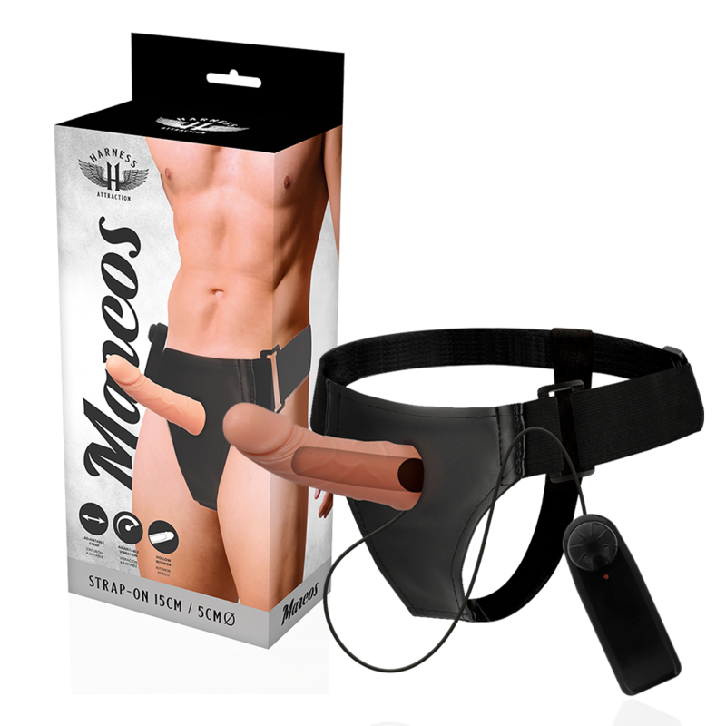 Harnais creux vibrant avec vibrateur 15 cm — HARNESS ATTRACTION