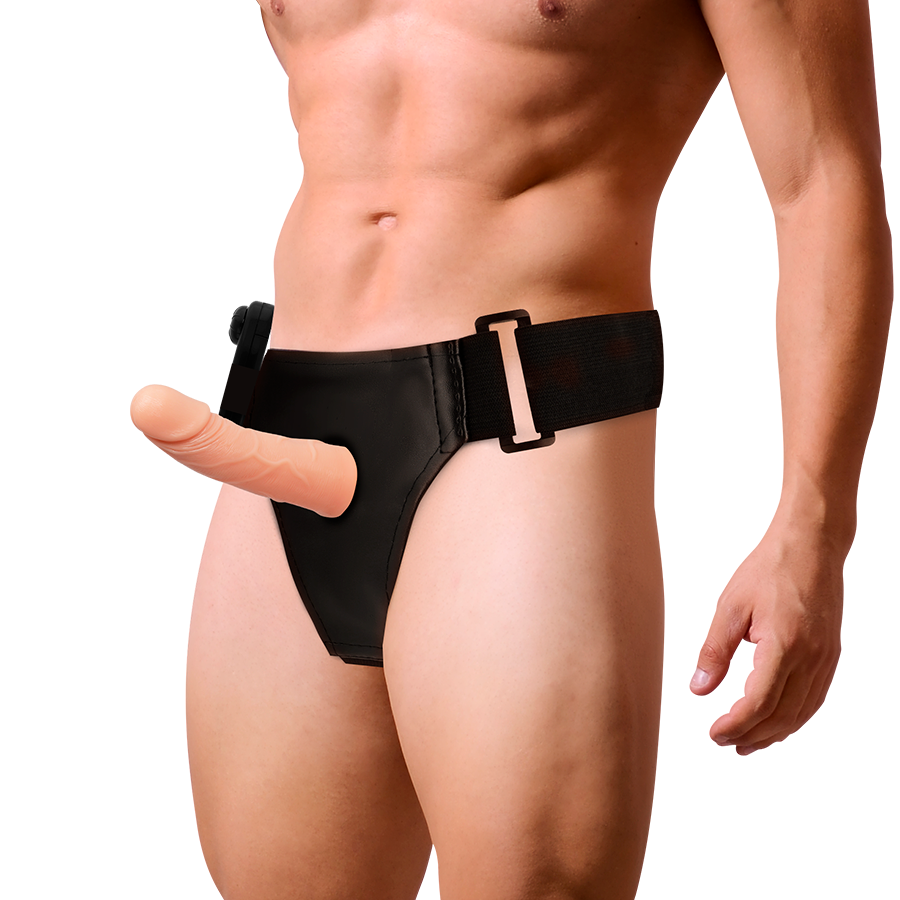 Hollow Vibrating Harness with 15cm Vibrator — HARNESS ATTRACTION