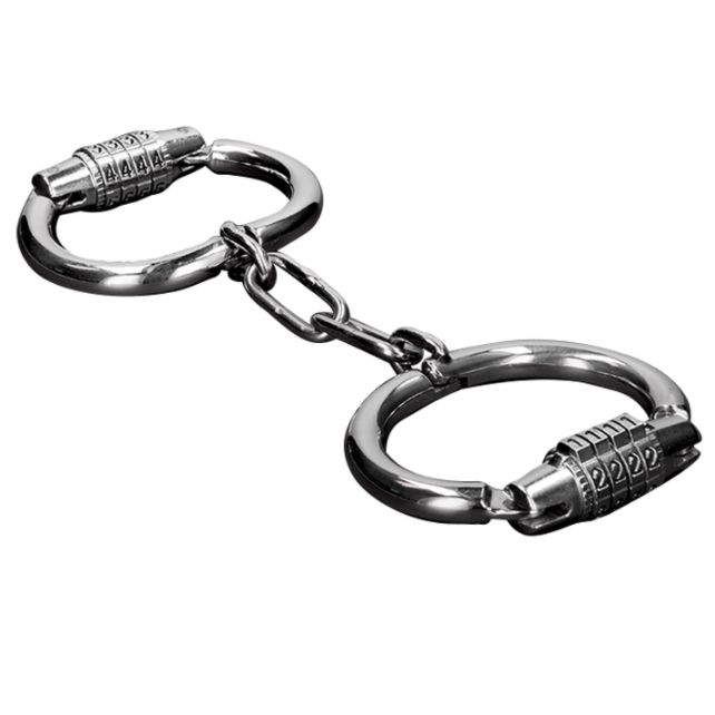 Menottes métal rigides avec cadenas à combinaison — METAL HARD