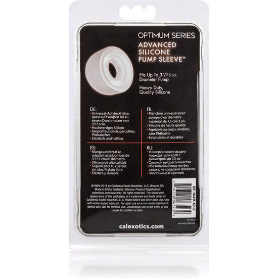 Manchon de pompe en silicone avancé transparent — CALEXOTICS