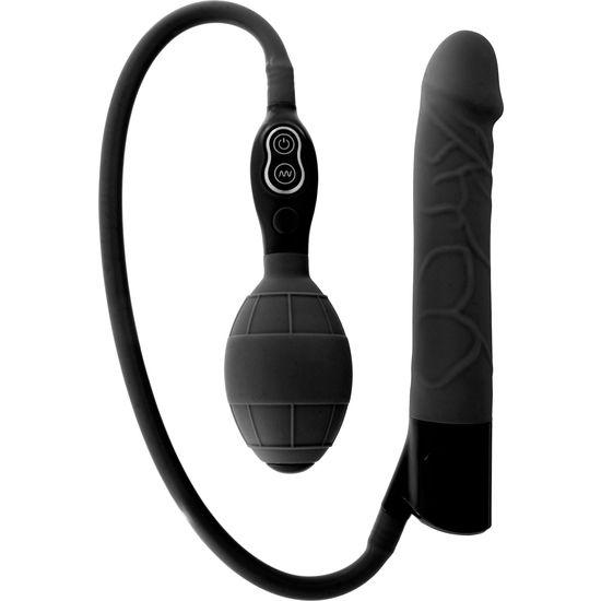 Vibrateur gonflable noir à pompe — SEVEN CREATIONS
