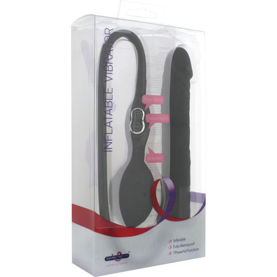 Vibrateur gonflable noir à pompe — SEVEN CREATIONS