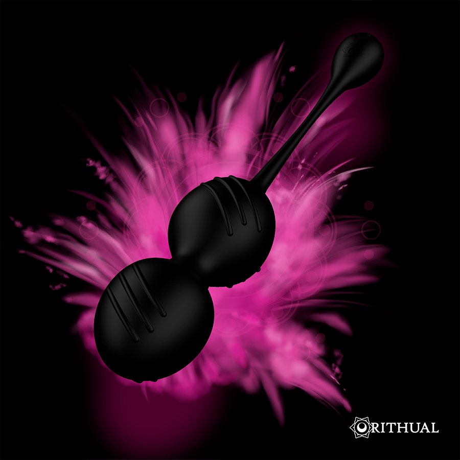 Balles de Kegel vibrantes rechargeables Nisha noires — RITHUAL