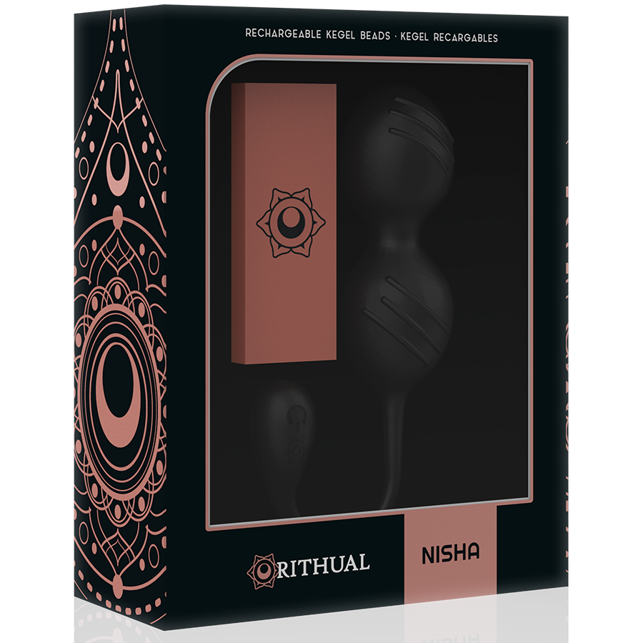 Balles de Kegel vibrantes rechargeables Nisha noires — RITHUAL