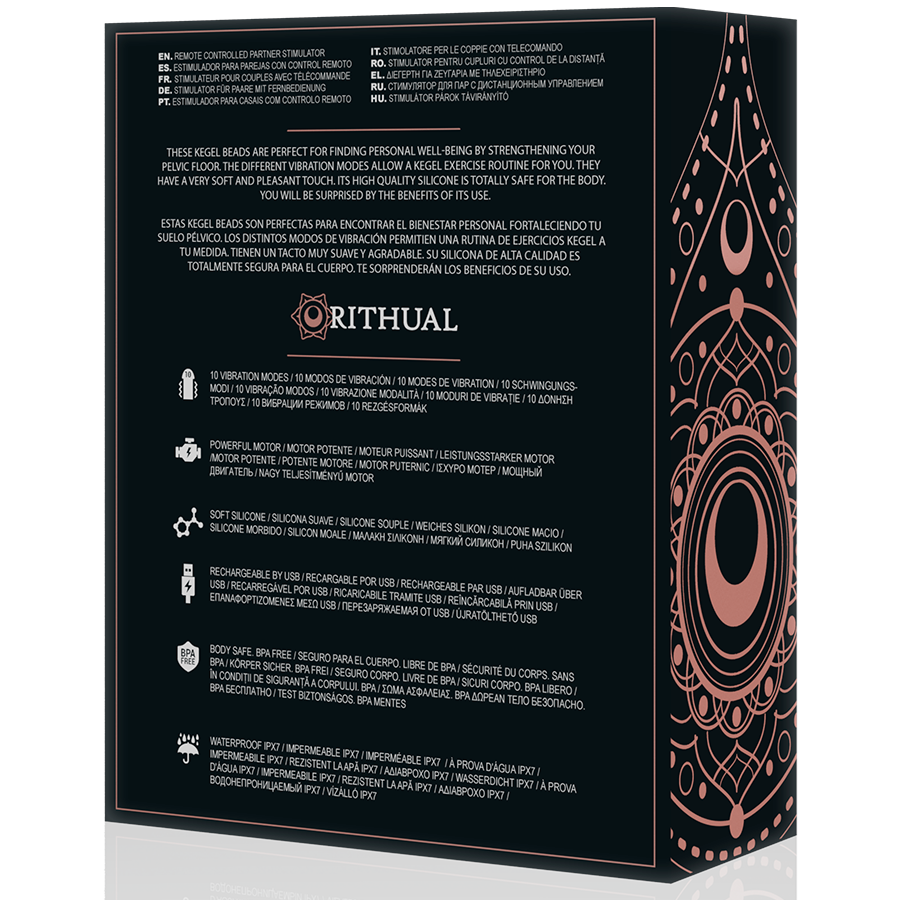 Balles de Kegel vibrantes rechargeables Nisha noires — RITHUAL