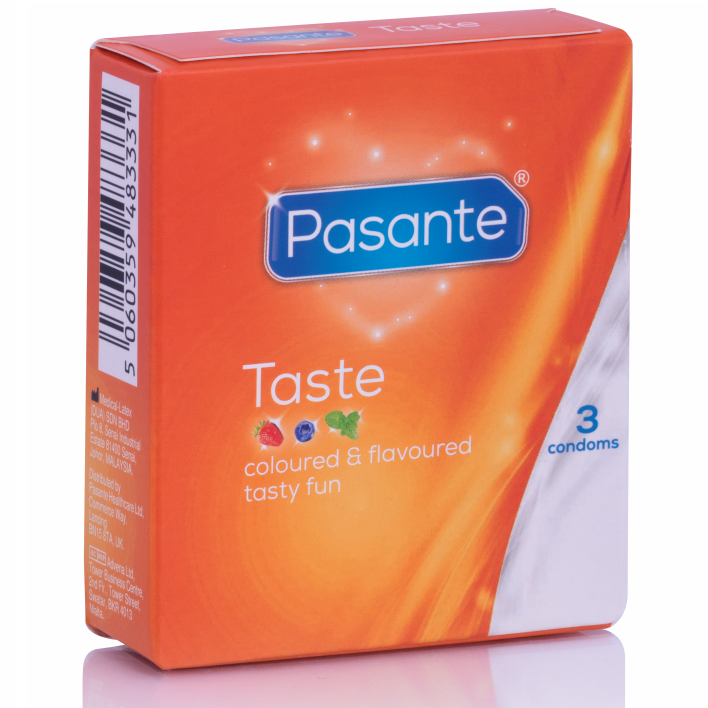 Préservatifs aromatisés fruités et menthe (3 unités) — PASANTE
