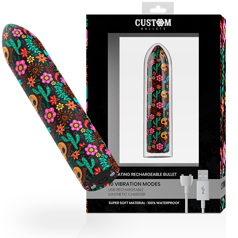 Balle vibrante rechargeable florale 10 intensités — CUSTOM BULLETS