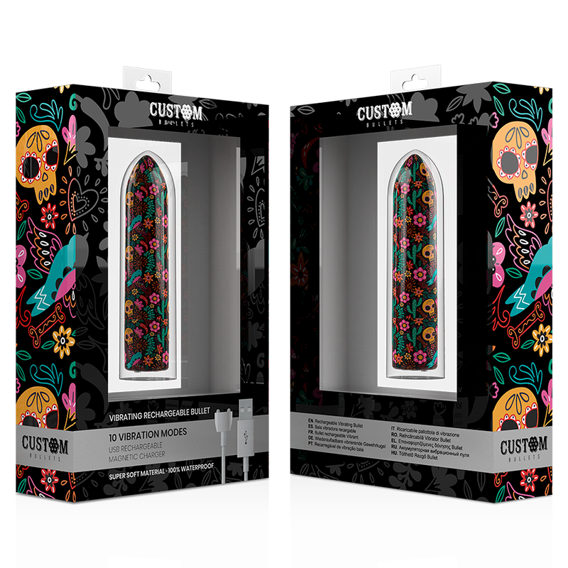 Balle vibrante rechargeable florale 10 intensités — CUSTOM BULLETS