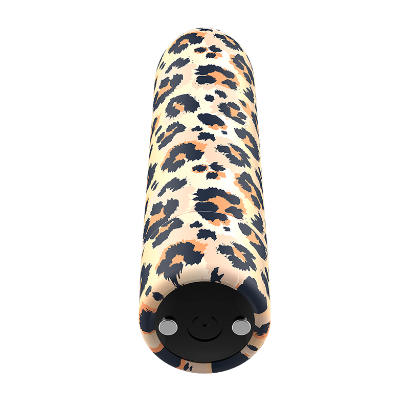 Mini vibromasseur rechargeable imprimé léopard 10 intensités — CUSTOM BULLETS
