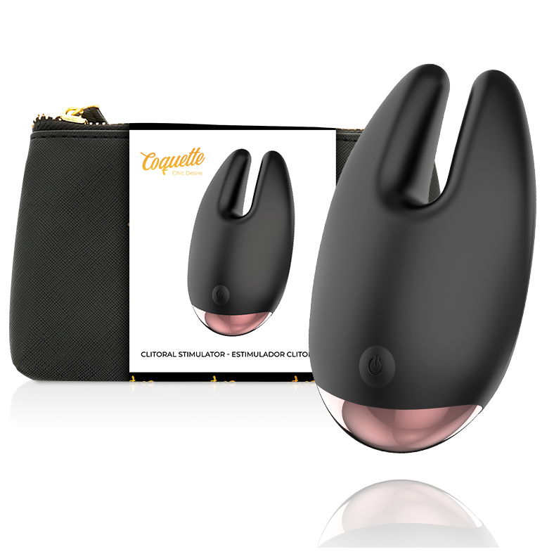 Stimulateur clitorien rechargeable noir et or — COQUETTE TOYS