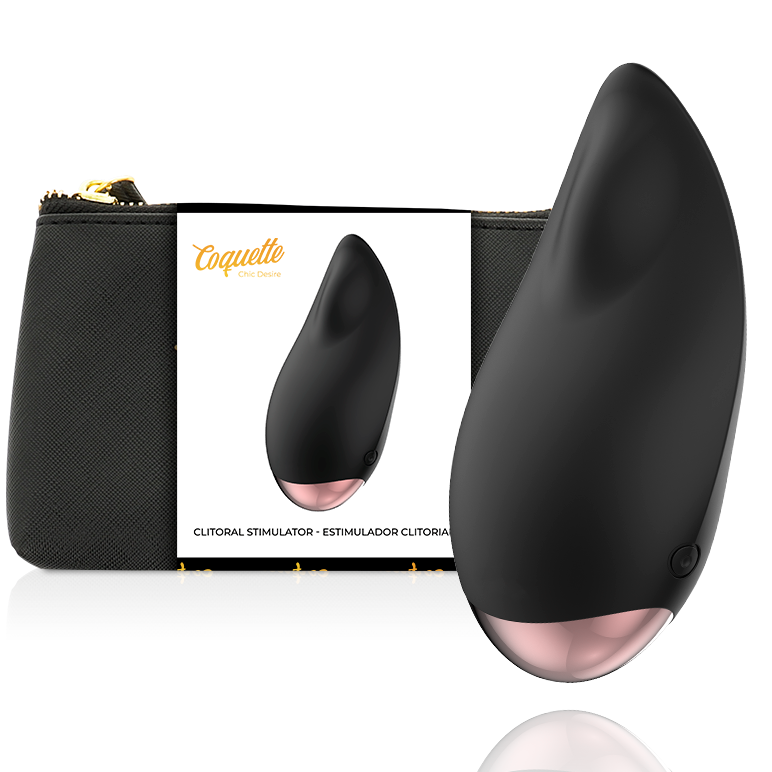 Stimulateur clitorien chic rechargeable noir et or — COQUETTE TOYS