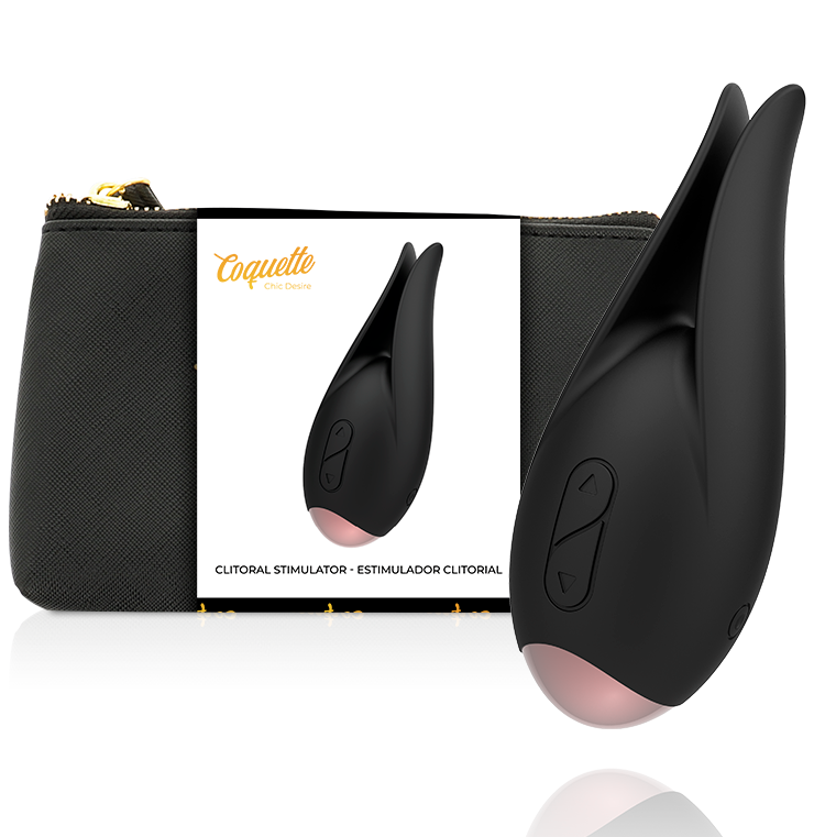 Stimulateur clitorien chic noir et or — COQUETTE TOYS