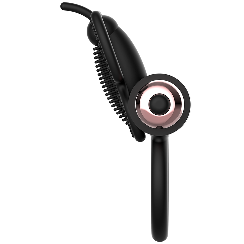 Anneau vibrant papillon noir et or — COQUETTE TOYS
