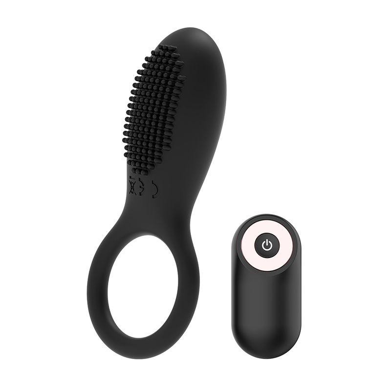 Anneau vibrant télécommandé rechargeable noir et or — COQUETTE TOYS