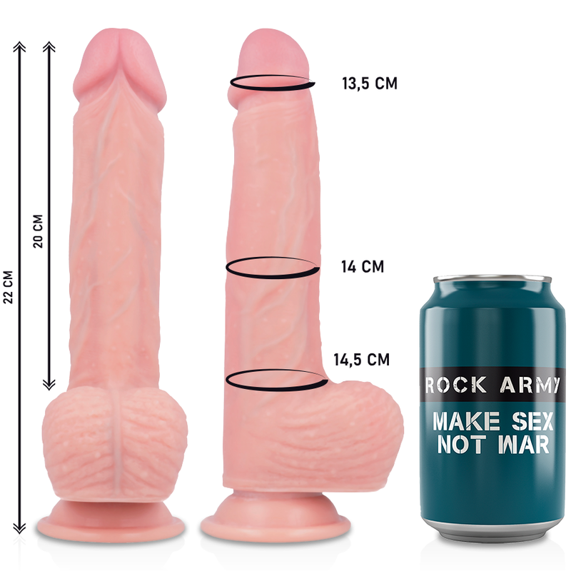 Dildo réaliste Hawk en silicone double densité — ROCK ARMY