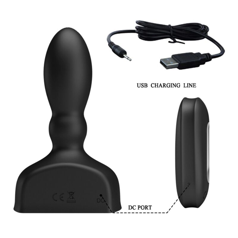 Plug anal gonflable vibrant avec télécommande — MR PLAY
