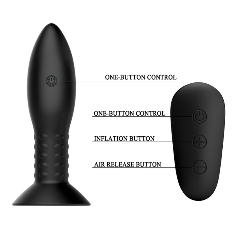 Plug anal stimulant avec billes tournantes et télécommande — MR PLAY