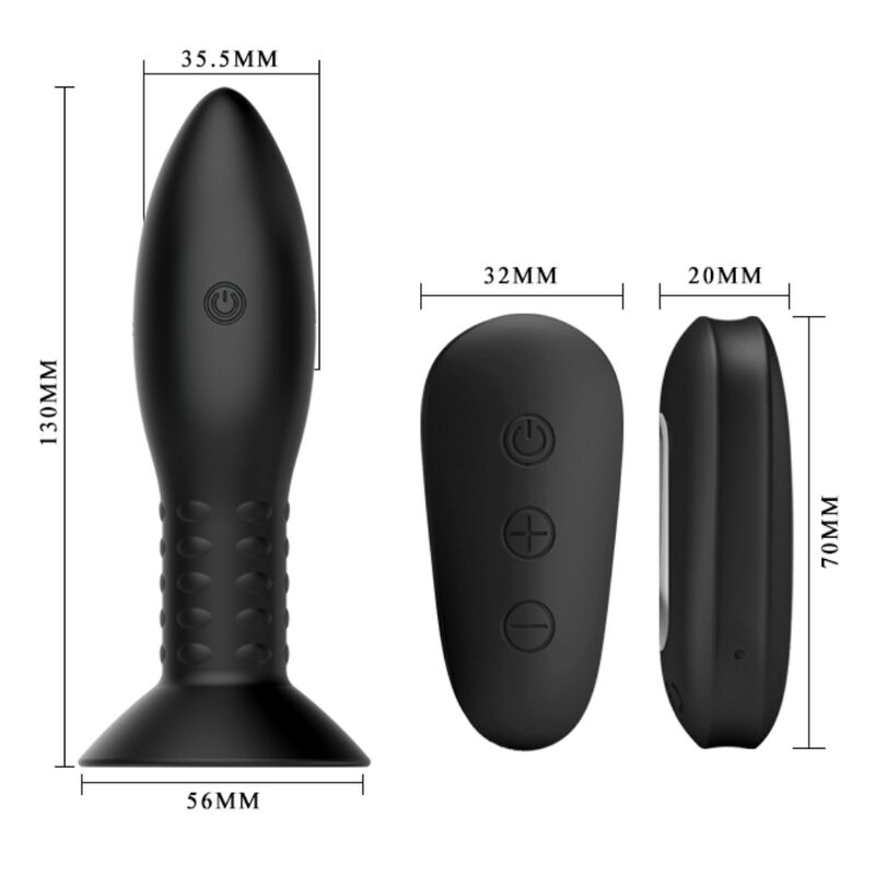 Plug anal stimulant avec billes tournantes et télécommande — MR PLAY