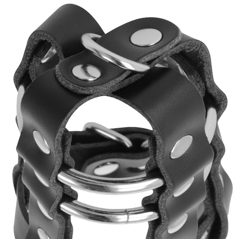 Cage de chasteté en cuir végétalien — DARKNESS BONDAGE
