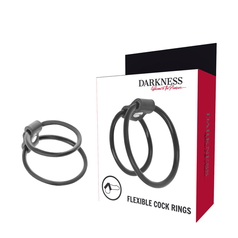 Duo d'anneaux de contention pour érections durables — DARKNESS BONDAGE