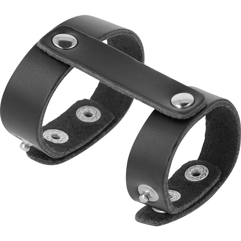 Anneau réglable pénis et testicules en cuir — DARKNESS BONDAGE