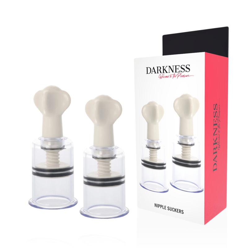 Rehausseurs de mamelons transparents à succion (lot de 2) — DARKNESS SENSATIONS