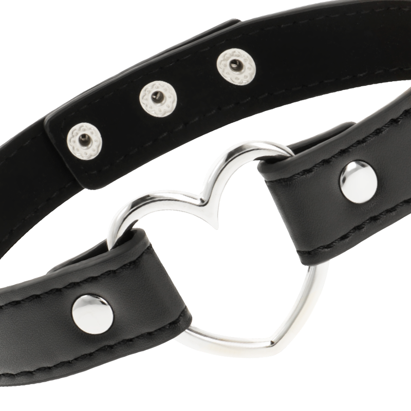 Collier bondage chic en cuir vegan avec cœur — COQUETTE ACCESSORIES