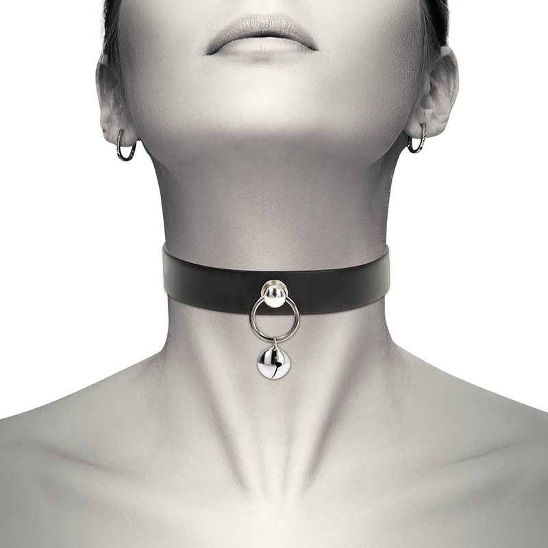 Collier de soumission cuir vegan avec anneau — COQUETTE ACCESSORIES