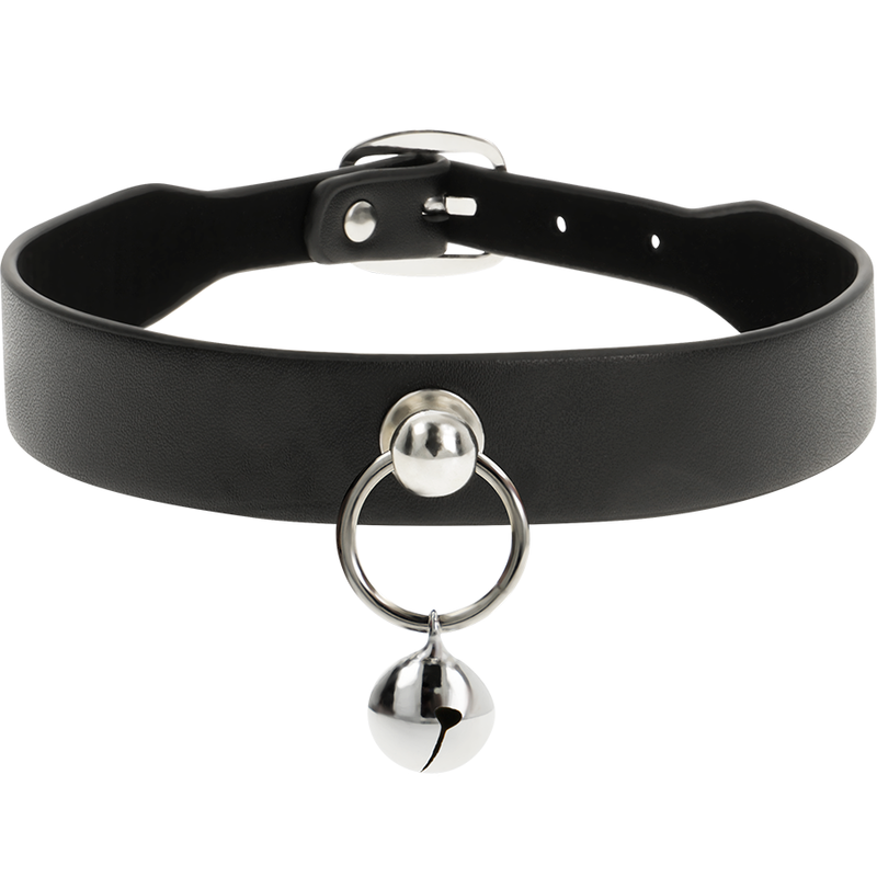 Collier de soumission cuir vegan avec anneau — COQUETTE ACCESSORIES