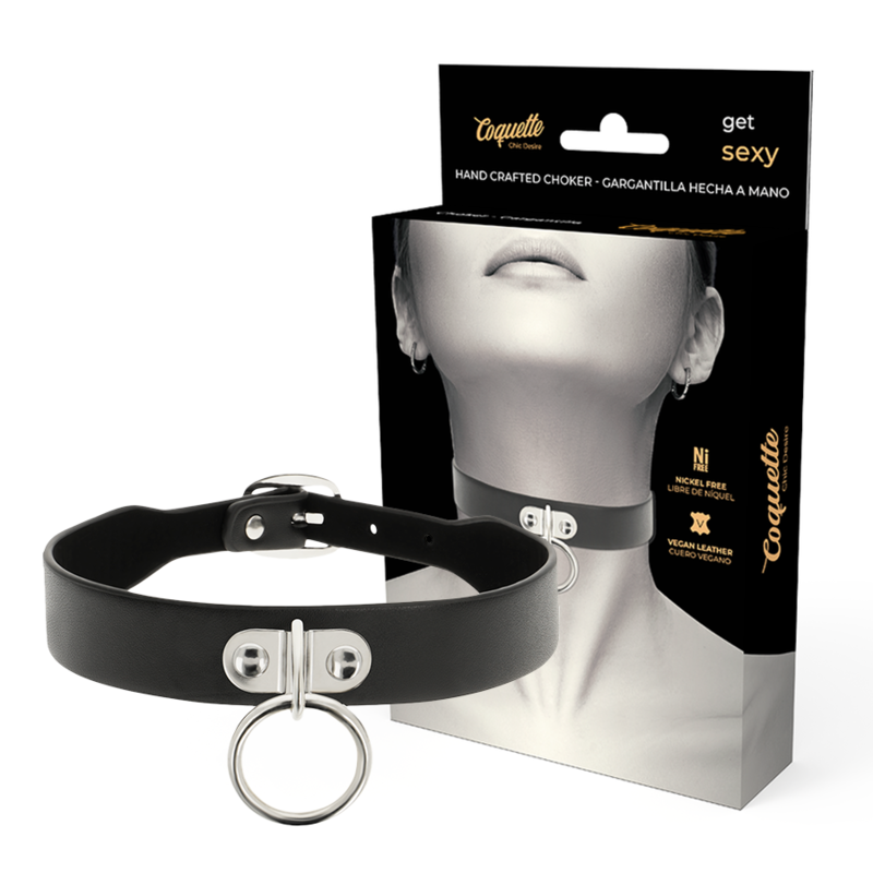Collier fétiche en cuir vegan réglable — COQUETTE ACCESSORIES