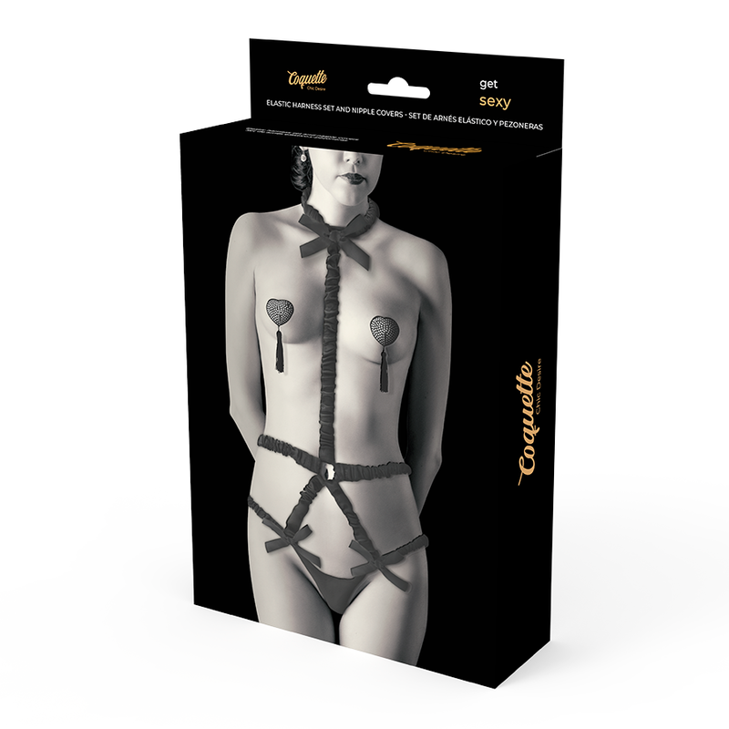 Ensemble lingerie corset harnais avec protège-tétons — COQUETTE ACCESSORIES