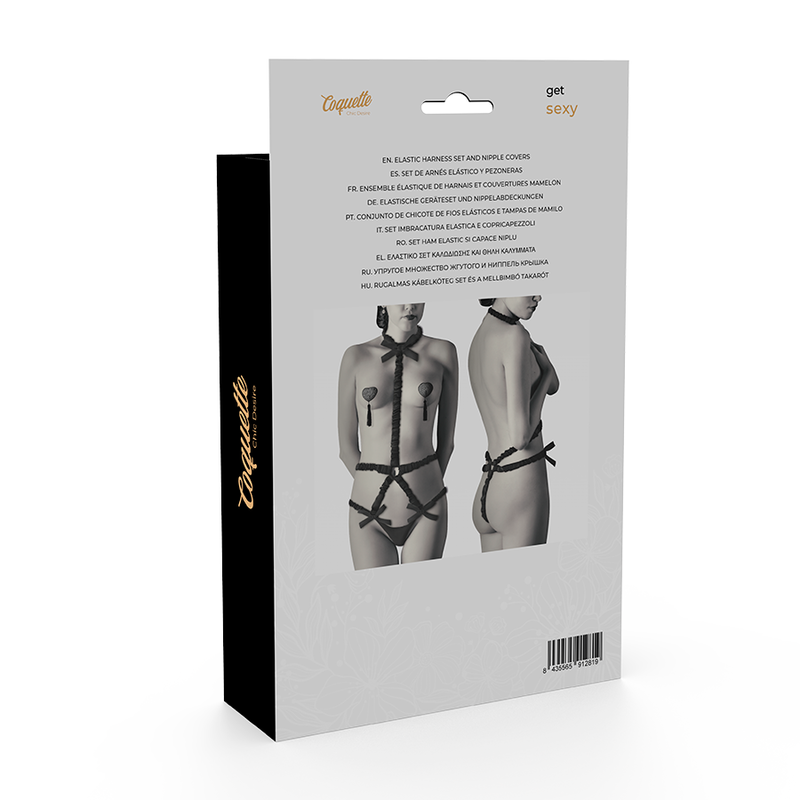 Ensemble lingerie corset harnais avec protège-tétons — COQUETTE ACCESSORIES