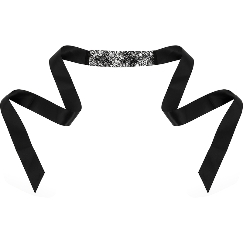 Masque de dentelle noire avec ruban — COQUETTE ACCESSORIES