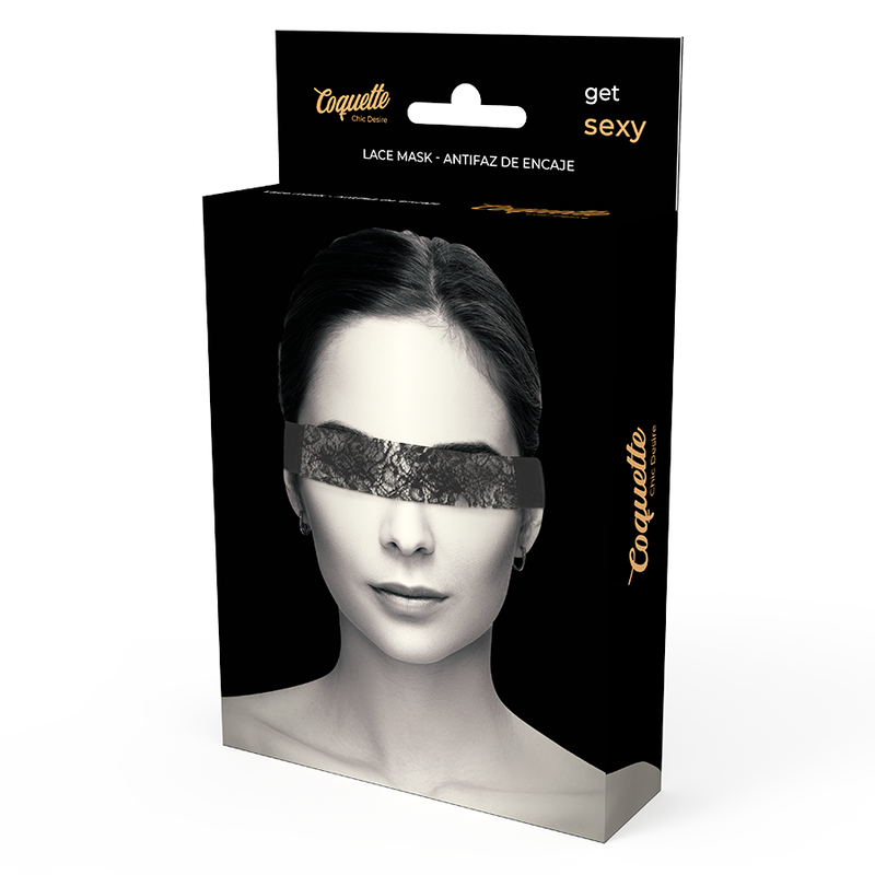 Masque de dentelle noire avec ruban — COQUETTE ACCESSORIES