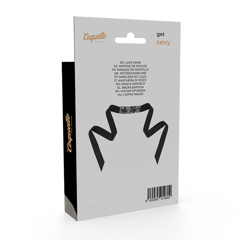 Masque de dentelle noire avec ruban — COQUETTE ACCESSORIES
