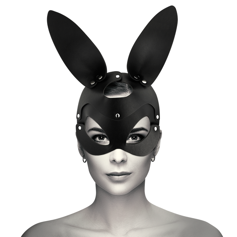 Masque de jeu en cuir vegan à oreilles de lapin — COQUETTE ACCESSORIES