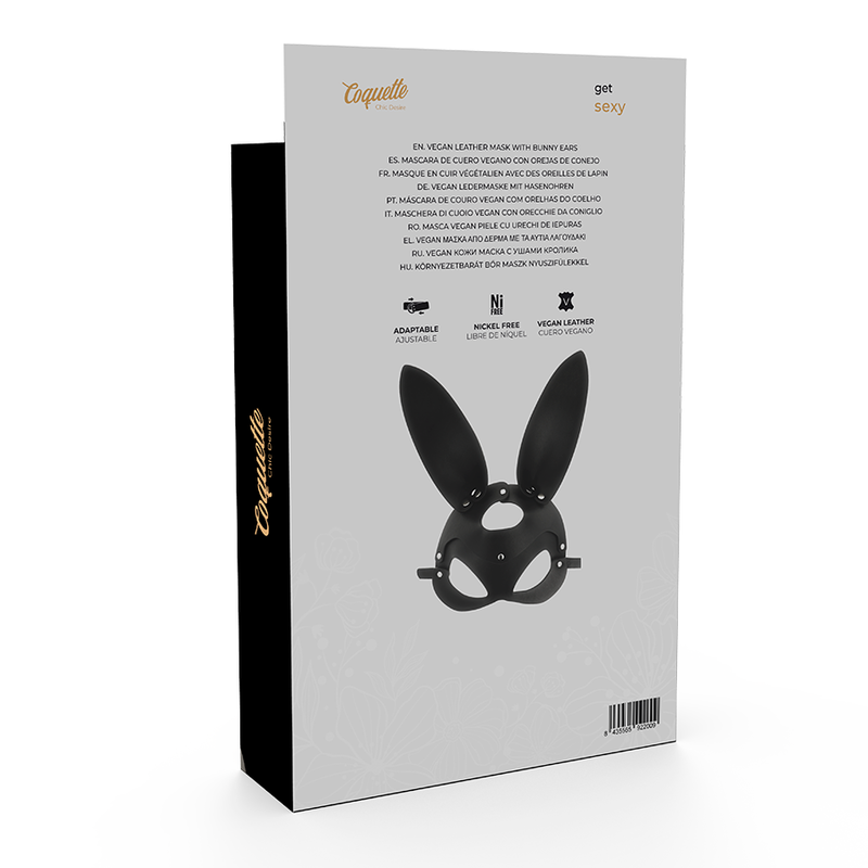 Masque de jeu en cuir vegan à oreilles de lapin — COQUETTE ACCESSORIES