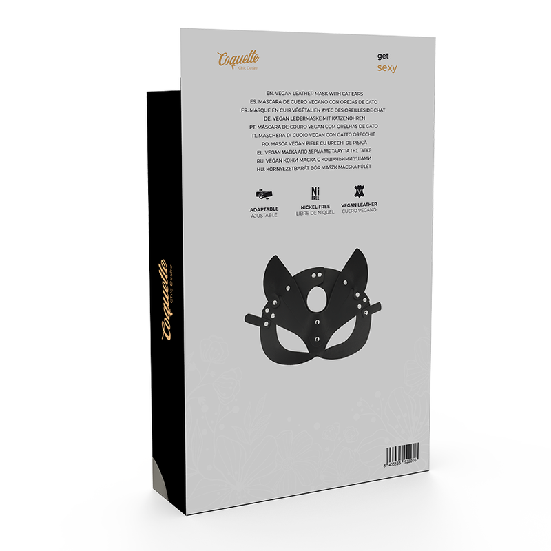 Masque en cuir vegan avec oreilles de chat — COQUETTE ACCESSORIES