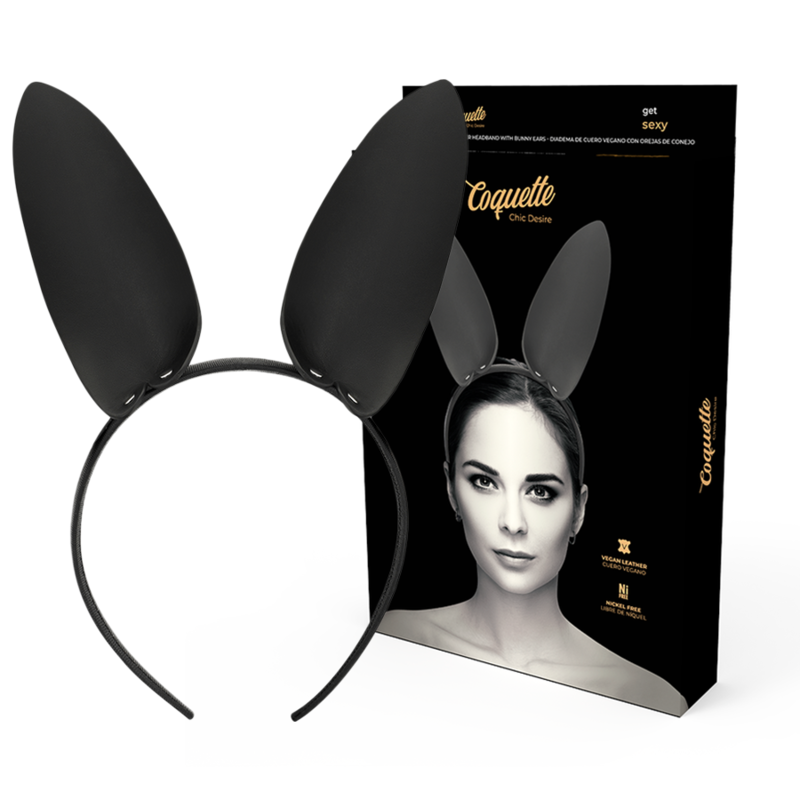 Serre-tête oreilles de lapin en cuir vegan — COQUETTE ACCESSORIES
