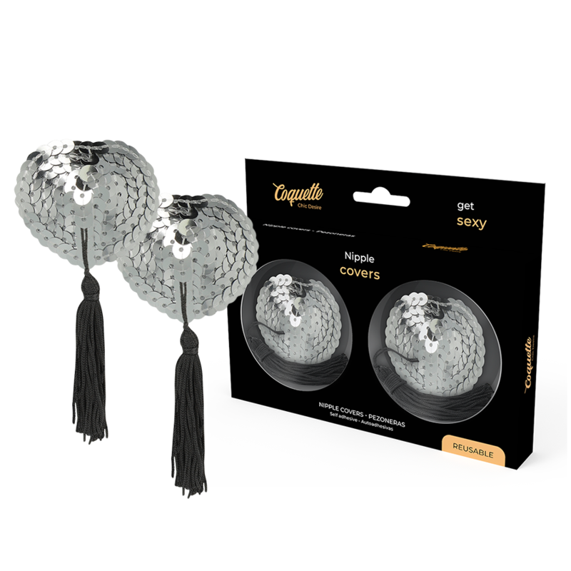 Cache-tétons adhésifs argentés — COQUETTE ACCESSORIES